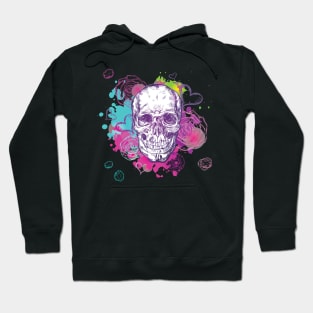 Colorful skull with flowers Hoodie